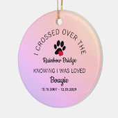 Rainbow Bridge Huisdier Foto Rondje Keramisch Ornament (Links)