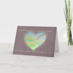 Rainbow Bridge Huisdier Verdriet Condoleance Kaart