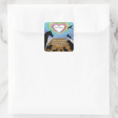 Rainbow Bridge Huisdieren Vierkante Sticker (Tas)