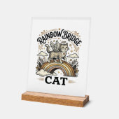 Rainbow Bridge Kat Kat Herdenking Rainbow Bridge V Acryl Bord (Hoek)