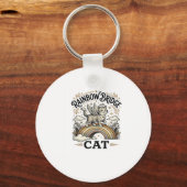 Rainbow Bridge Kat Kat Herdenking Rainbow Bridge V Sleutelhanger (Voorkant)