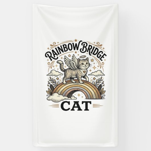 Rainbow Bridge Kat Kat Herdenking Rainbow Bridge V Spandoek (Verticaal)
