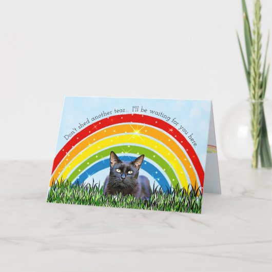 Rainbow Bridge Kat Verlies sympathie Kaart (Voorkant)