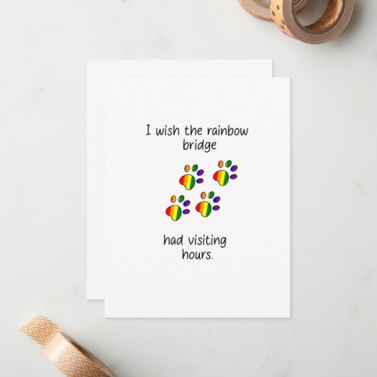 Rainbow Bridge Light Flat Note Kaart Notitiekaartje (Voorkant / Achterkant in situ)