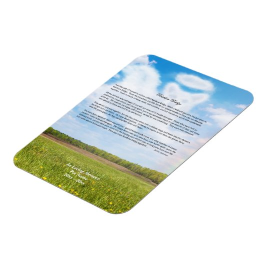 Rainbow Bridge MANNELIJKE Hond Sympathie Magnet Magneet (Linkerzijde)