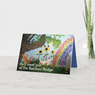 Rainbow Bridge mannelijke kat sympathie Kaart