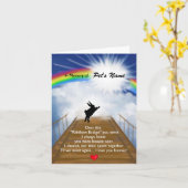 Rainbow Bridge Memorial for Rabbits Kaart (Gele Bloem)