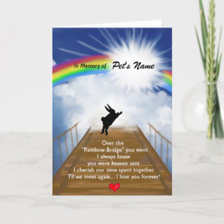 Rainbow Bridge Memorial for Rabbits Kaart