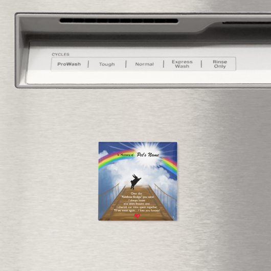 Rainbow Bridge Memorial for Rabbits Magneet (Insitu (Vaatwasser))