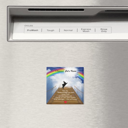 Rainbow Bridge Memorial for Rabbits Magneet (Insitu (Vaatwasser))