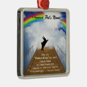 Rainbow Bridge Memorial for Rabbits Metalen Ornament (Rechts)