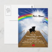 Rainbow Bridge Memorial Gedicht voor varkens Briefkaart (Voorkant / Achterkant)