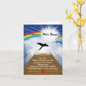 Rainbow Bridge Memorial Poem for Birds Kaart (Gele Bloem)