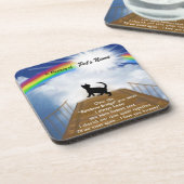 Rainbow Bridge Memorial Poem for Cats Drankjes Onderzetter (Linkerzijde)