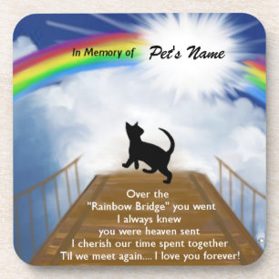 Rainbow Bridge Memorial Poem for Cats Drankjes Onderzetter