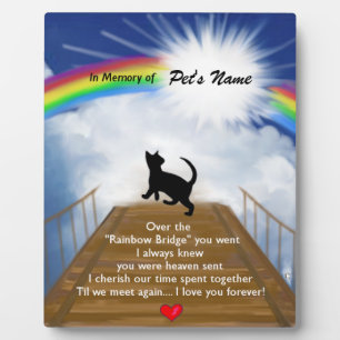 Rainbow Bridge Memorial Poem for Cats Fotoplaat