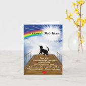 Rainbow Bridge Memorial Poem for Cats Kaart (Gele Bloem)