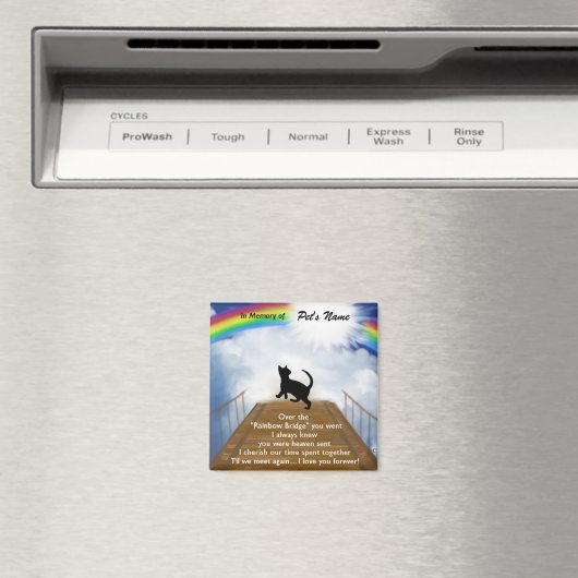 Rainbow Bridge Memorial Poem for Cats Magneet (Insitu (Vaatwasser))