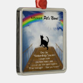 Rainbow Bridge Memorial Poem for Cats Metalen Ornament (Rechts)