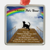 Rainbow Bridge Memorial Poem for Cats Metalen Ornament (Voorkant)