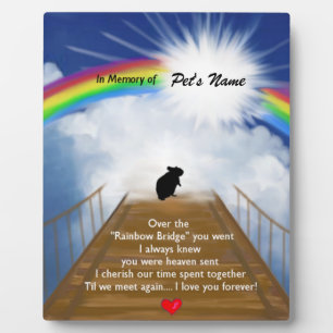 Rainbow Bridge Memorial Poem voor Hamsters Fotoplaat