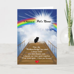 Rainbow Bridge Memorial Poem voor Hamsters Kaart