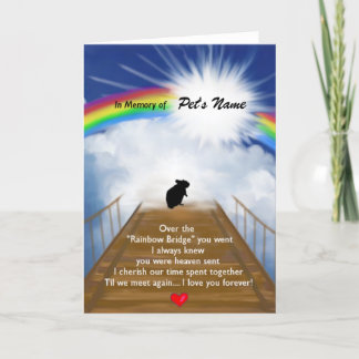Rainbow Bridge Memorial Poem voor Hamsters Kaart