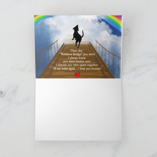 Rainbow Bridge Memorial Poem voor Hamsters Kaart (Binnen)