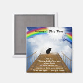 Rainbow Bridge Memorial Poem voor Hamsters Magneet (Voorkant / Achterkant)