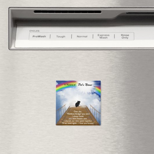 Rainbow Bridge Memorial Poem voor Hamsters Magneet (Insitu (Vaatwasser))