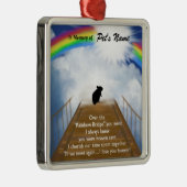 Rainbow Bridge Memorial Poem voor Hamsters Metalen Ornament (Rechts)