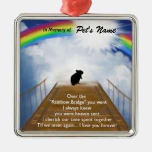 Rainbow Bridge Memorial Poem voor Hamsters Metalen Ornament
