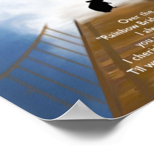 Rainbow Bridge Memorial Poem voor Hamsters Poster (Hoek)