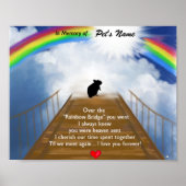 Rainbow Bridge Memorial Poem voor Hamsters Poster (Voorkant)