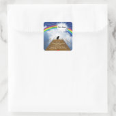 Rainbow Bridge Memorial Poem voor Hamsters Vierkante Sticker (Tas)