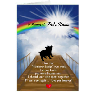 Rainbow Bridge Memorial Poem voor varkens