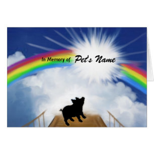 Rainbow Bridge Memorial Poem voor varkens