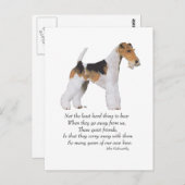 Rainbow Bridge met Wire Fox Terrier Briefkaart (Voorkant / Achterkant)