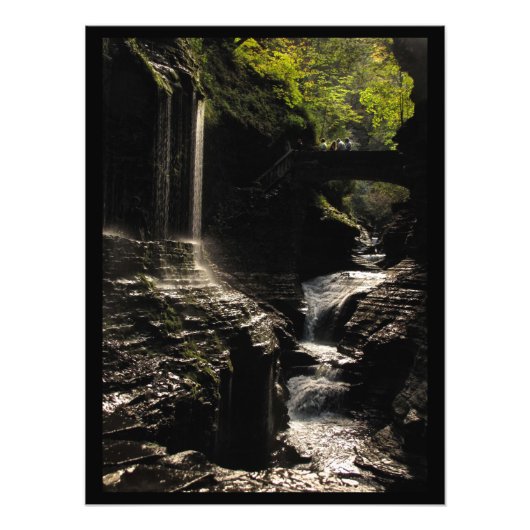 Rainbow Bridge op Watkins Glen Photo Print Foto Afdruk (Voorkant)