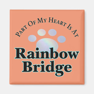 Rainbow Bridge Paw vierkante magneet