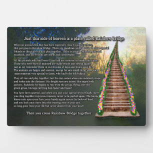 Rainbow Bridge Pet Herdenking Keepomwille Plaque Fotoplaat
