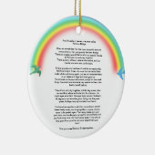 Rainbow bridge pet-herdenkingsfoto Ornament (Rechts)