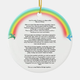 Rainbow bridge pet-herdenkingsfoto Ornament
