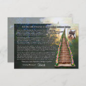 Rainbow Bridge Pet Loss Foto Sympathie Kaart (Voorkant / Achterkant)