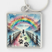 Rainbow Bridge Pet Loss Memory Petal Press Co Sleutelhanger (Voorkant)