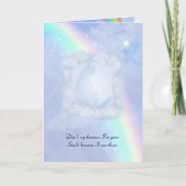 Rainbow Bridge Pet Loss met jouw tekst en foto Kaart (Voorkant)