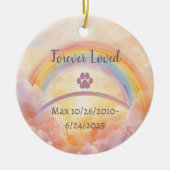 Rainbow Bridge Pet Loss Ornament | Interactive QR (Voorkant)