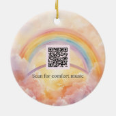 Rainbow Bridge Pet Loss Ornament | Interactive QR (Achterkant)