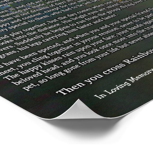 Rainbow Bridge Pet Loss Personalized Wall Print (Hoek)