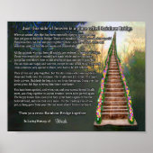 Rainbow Bridge Pet Loss Personalized Wall Print (Voorkant)